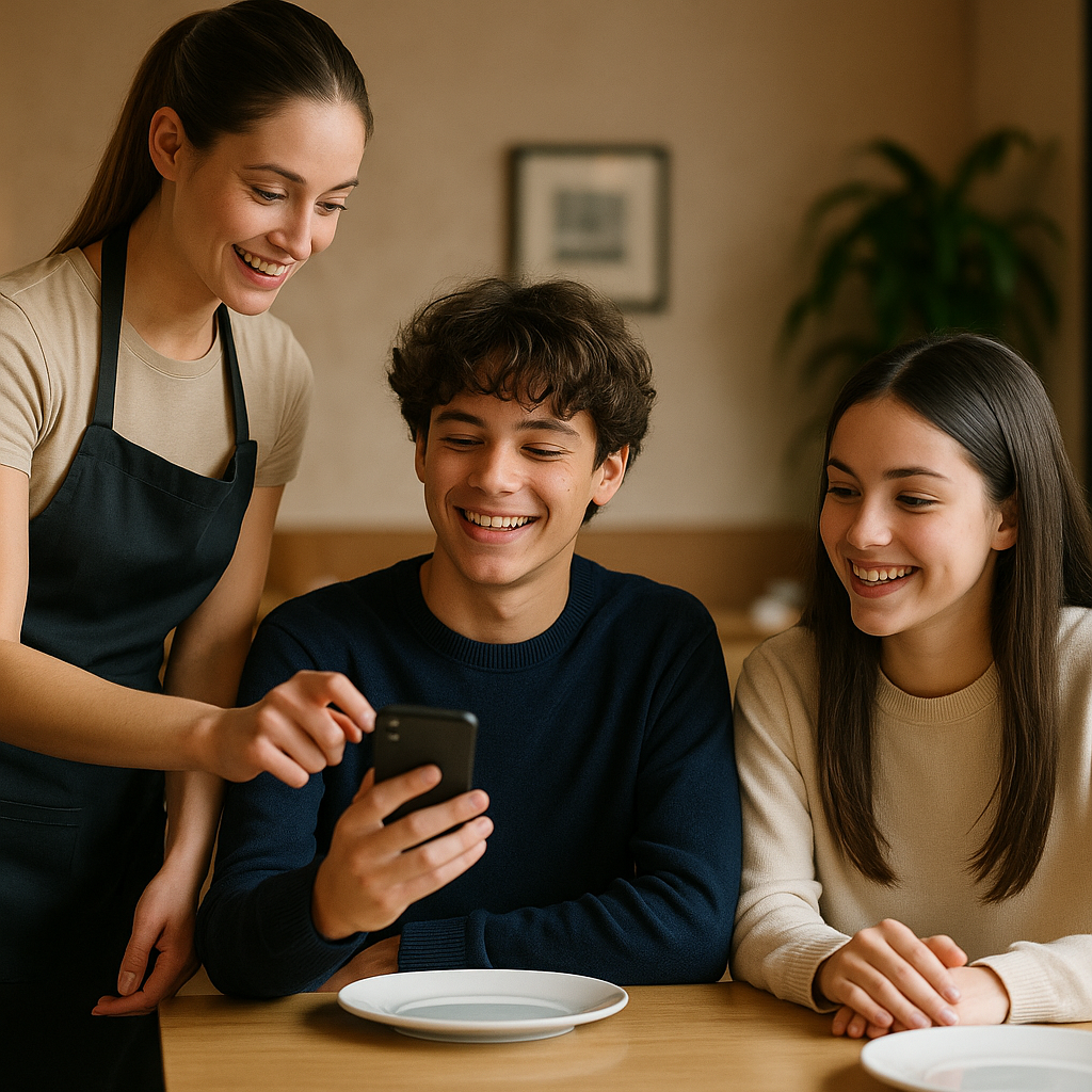 Cliente satisfeito após modernizar seu cardápio digital
